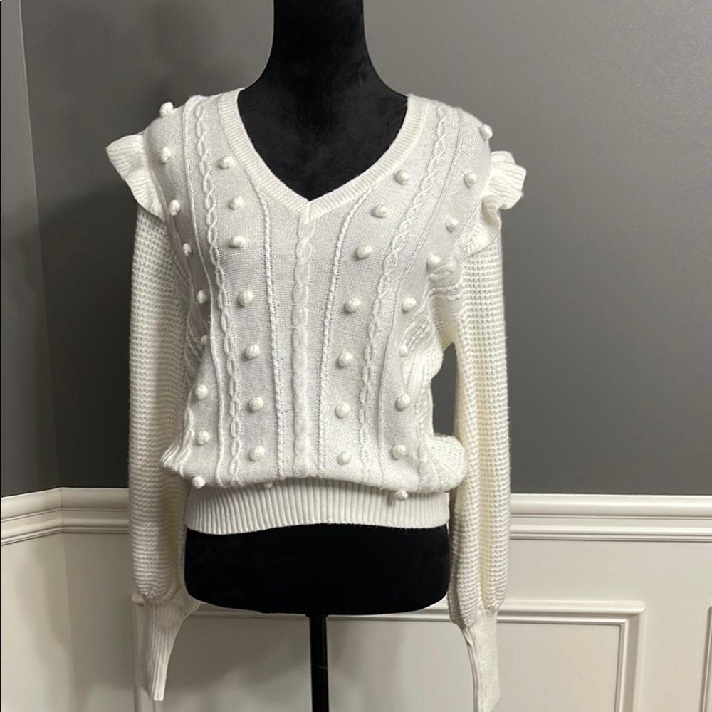 Lily Pulitzer Knit Sweater with Pom-Pom Details